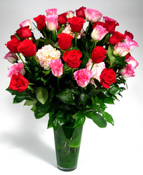 Malibu & Red 48 Roses from Dallas Sympathy Florist in Dallas, TX