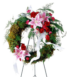 FTD Lily & Rose Wreath from Dallas Sympathy Florist in Dallas, TX