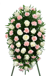 Rose & Carnation Mix Easel from Dallas Sympathy Florist in Dallas, TX