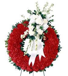 Patriotic Tribute Wreath from Dallas Sympathy Florist in Dallas, TX
