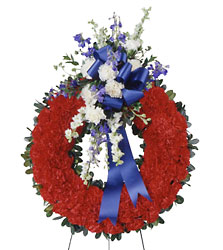  All American Tribute Wreath from Dallas Sympathy Florist in Dallas, TX