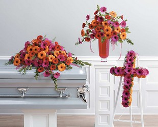  Gerbera Daisy Cross from Dallas Sympathy Florist in Dallas, TX